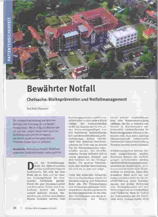 Vorschauseite 1: Bewährter Notfall