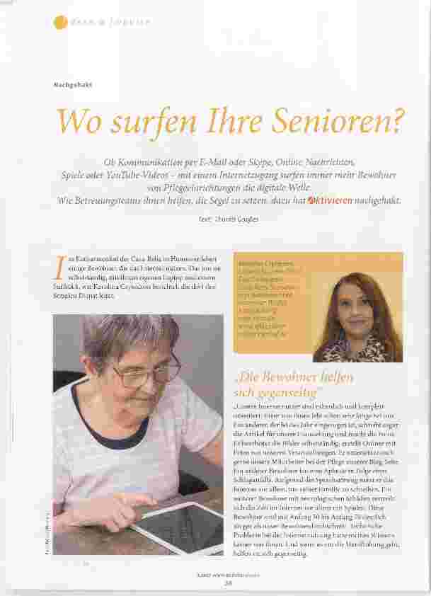 Vorschauseite 1: Wo surfen Ihre Senioren?