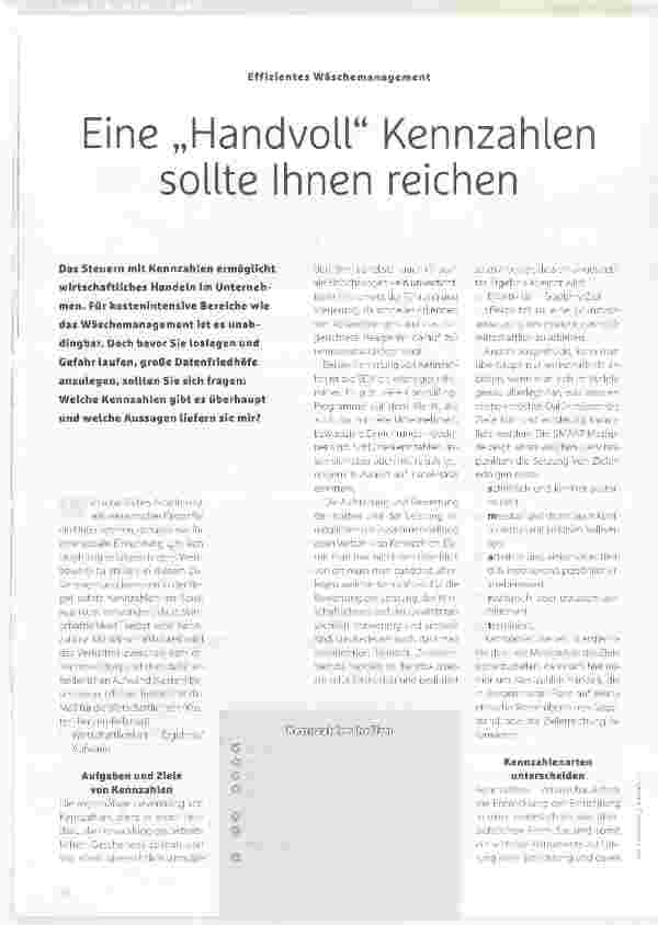 Vorschauseite 1: Eine „Handvoll“ Kennzahlen sollte Ihnen reichen