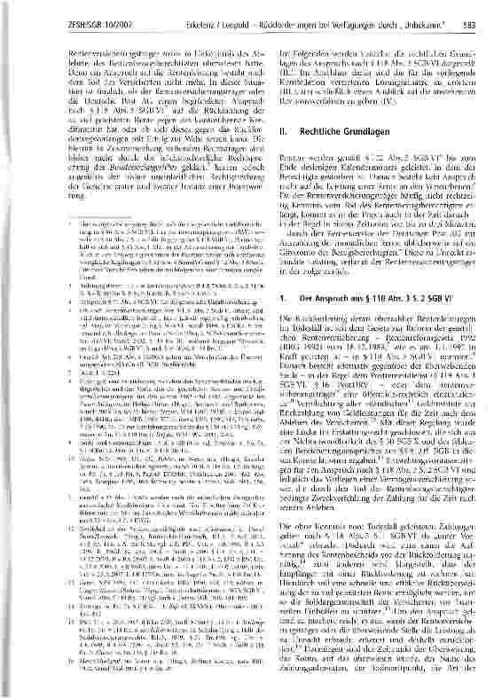 Vorschauseite 2: Rückforderungen nach § 118 SGB VI bei Verfügungen durch Unbekannt