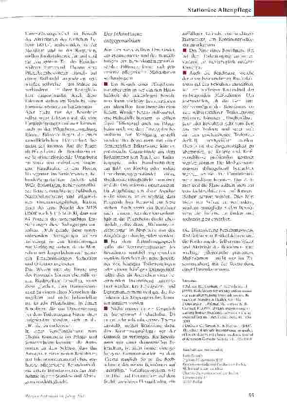 Vorschauseite 4: Umzug ins Altenheim - Einige Bewohner entwickeln dabei eine Inkontinenz