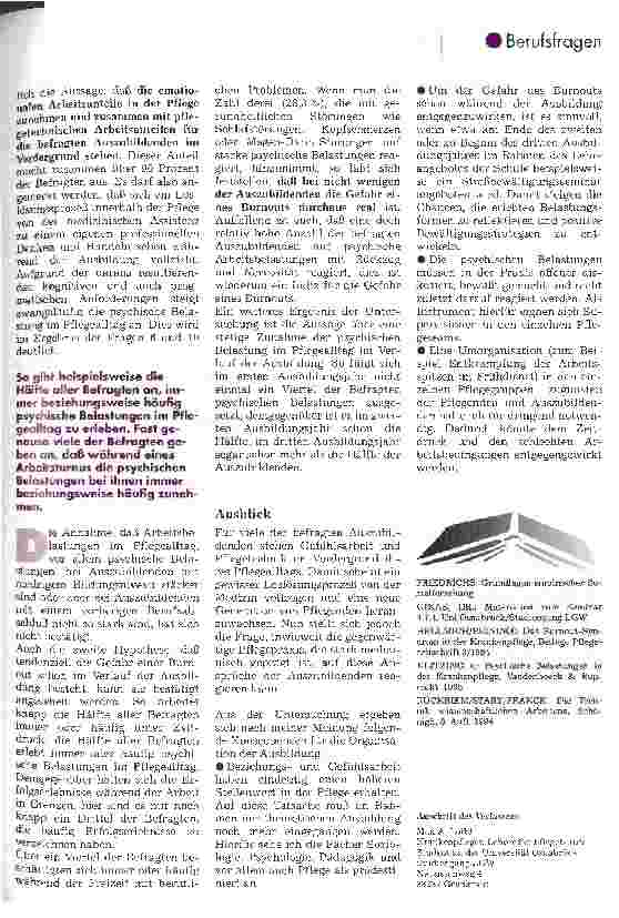 Vorschauseite 5: Arbeitsbelastungen im Pflegealltag während der Pflegeausbildung