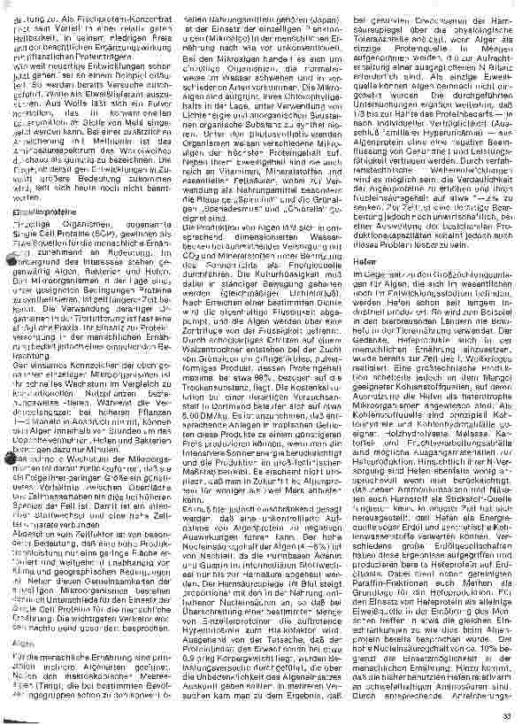 Vorschauseite 2: Einfluß der Ernährung auf Gesundheit und Leistungsfähigkeit 22. Folge (Schluß): Nahrungsquellen der Zukunft (2)