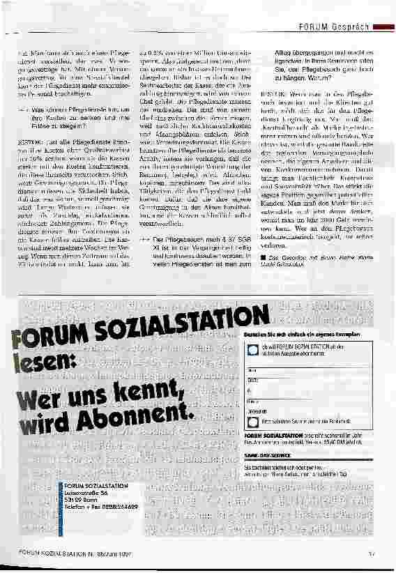 Vorschauseite 4: Preisstrategie der Kassen treibt Pflegedienste in den Ruin
