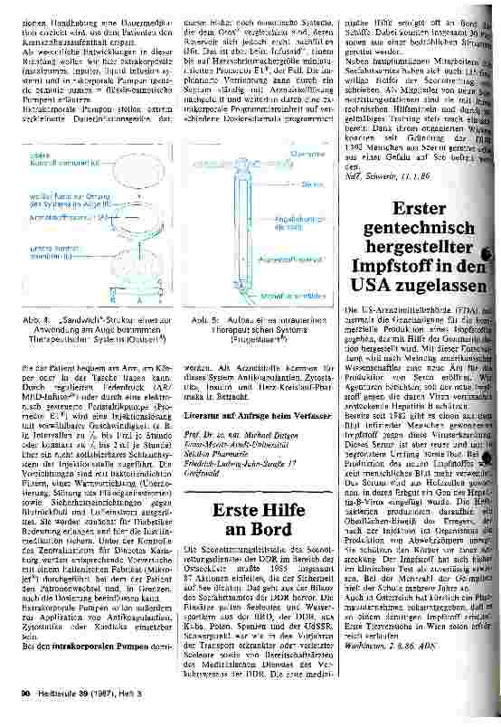 Vorschauseite 3: Therapeutische Systeme - eine neue Generation von Arzneiformen