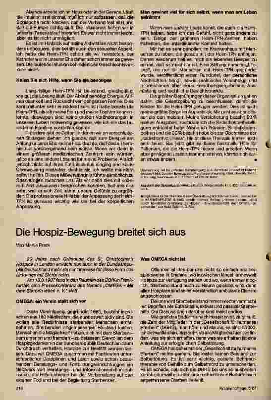 Vorschauseite 3: Zehn Jahre parenterale Ernährung zu Hause