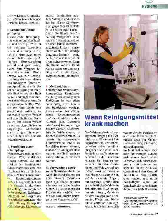 Vorschauseite 2: Hautschutz in der Pflege