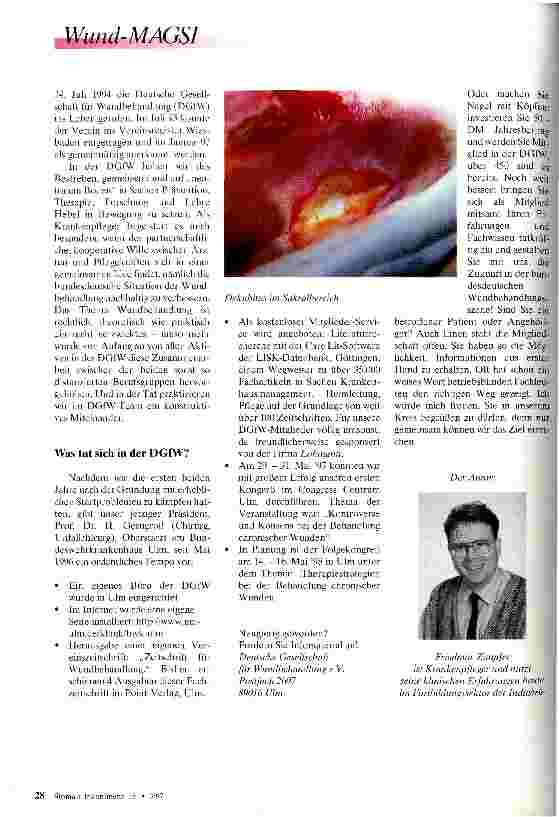 Vorschauseite 2: Was lange währt. .. Die DGfW - eine Idee kommt ins Rollen