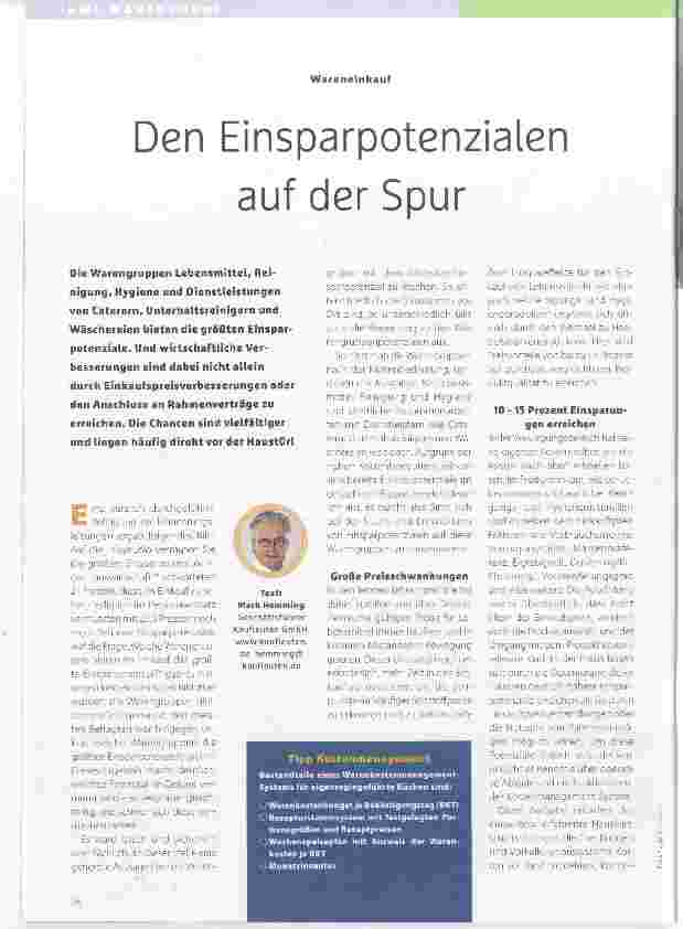 Vorschauseite 1: Den Einsparpotenzialen auf der Spur