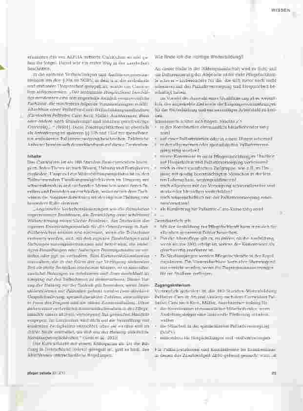 Vorschauseite 2: Mit Sarah Weber durch den Palliative Care Bildungsdschungel