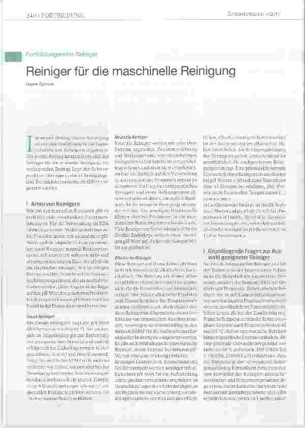 Vorschauseite 1: Reiniger für die maschinelle Reinigung