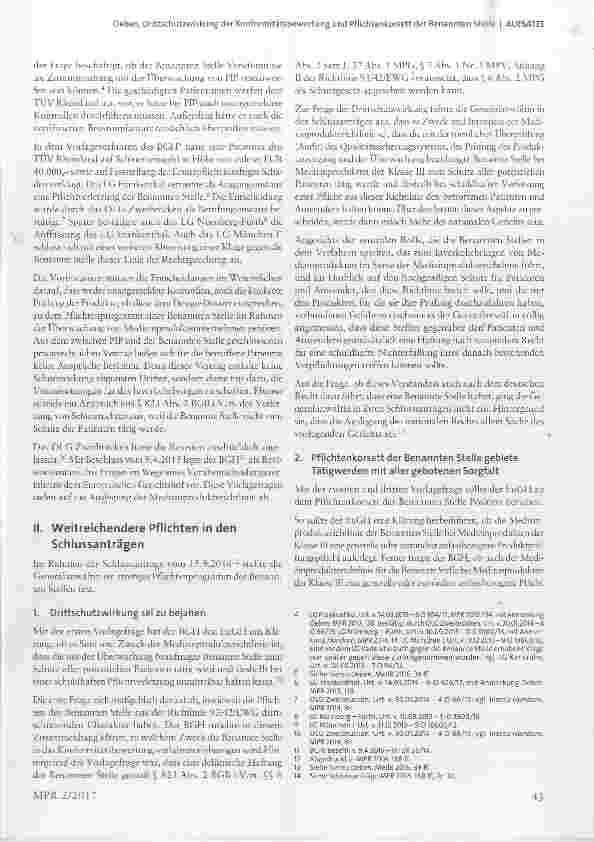 Vorschauseite 2: Drittschutzwirkung der Konformitätsbewertung und Pflichtenkorsett der Benannten Stelle