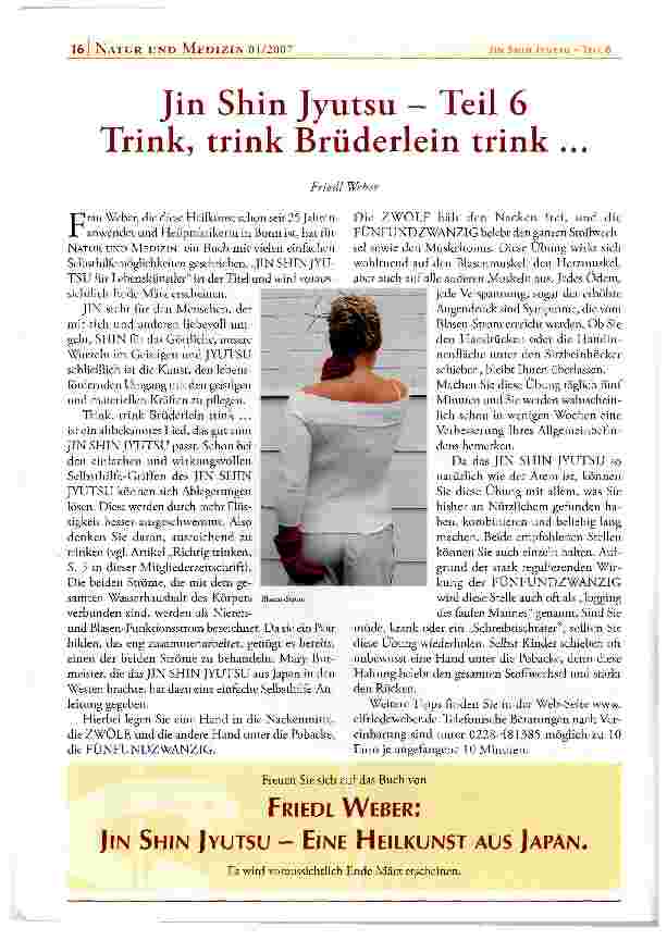 Vorschauseite 1: Jin Shin Jyutsu - Teil 6 Trink, trink Brüderlein trink ...