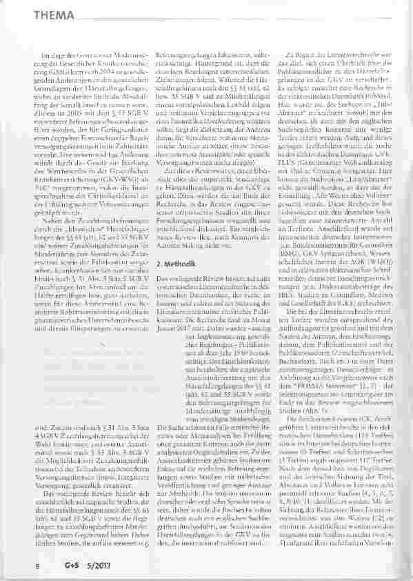 Vorschauseite 2: Härtefallregelung in der Gesetzlichen Krankenversicherung