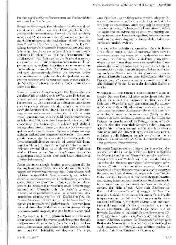 Vorschauseite 4: Oualitätsberichte: Klartext für Klinikkunden?