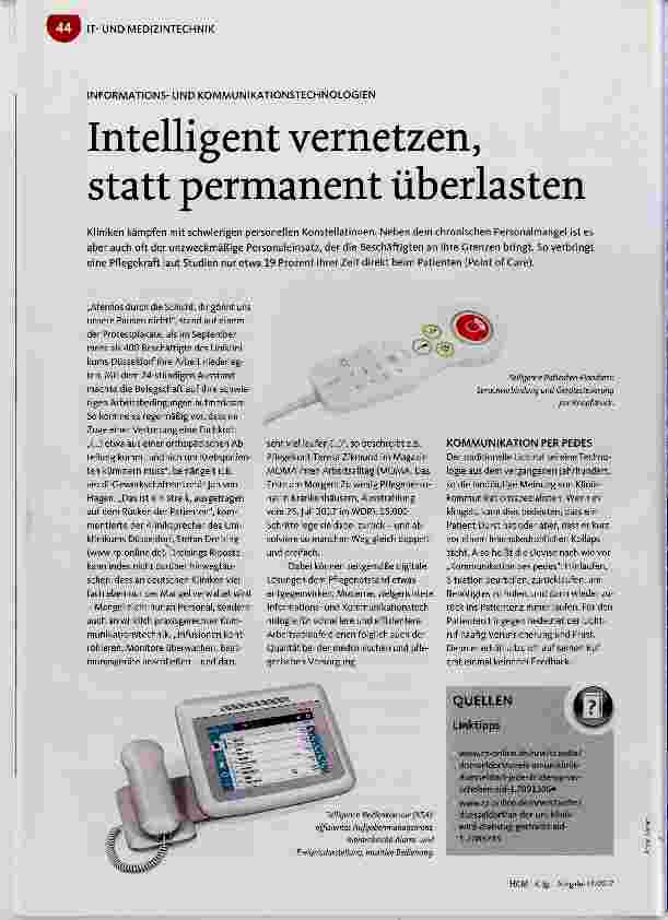 Vorschauseite 1: Intelligent vernetzen, statt permanent überlasten