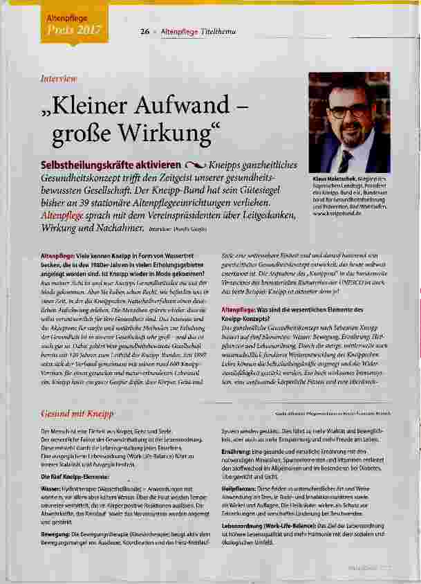 Vorschauseite 1: „Kleiner Aufwand große Wirkung“