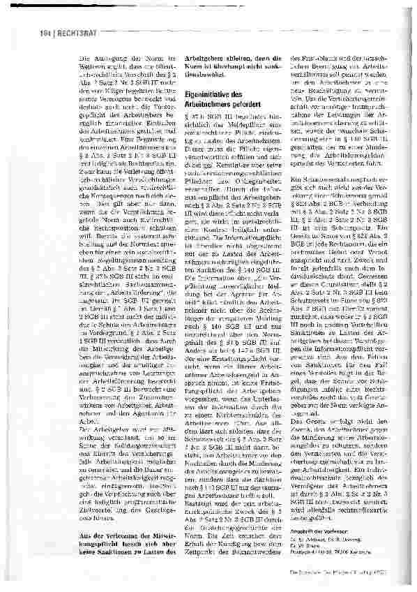 Vorschauseite 3: Arbeitslosmeldung bei der Agentur für Arbeit