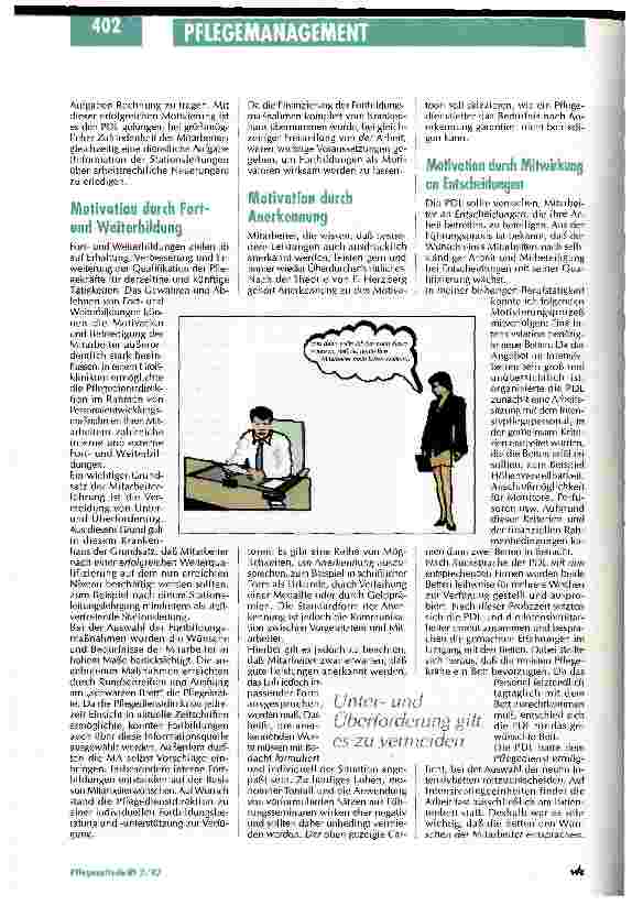 Vorschauseite 4: Die PDL kann die Einstellung der Pflegenden beeinflussen Mitarbeitermotivation - ein wichtiges Führungsmittel