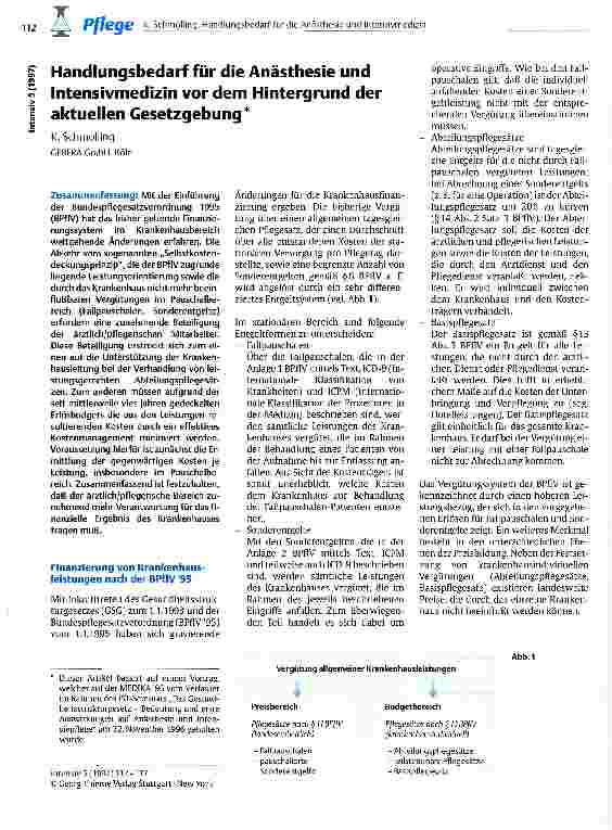 Vorschauseite 1: Handlungsbedarf für die Anästhesie und Intensivmedizin vor dem Hintergrund der aktuellen Gesetzgebung