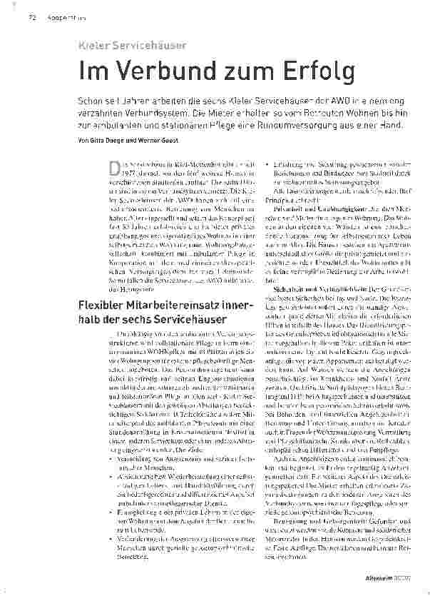 Vorschauseite 1: Im Verbund zum Erfolg