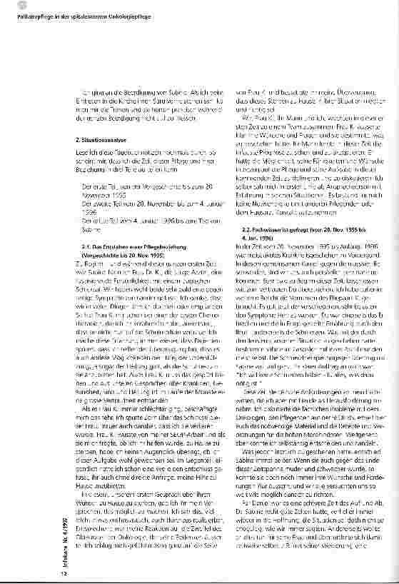Vorschauseite 5: Palliativpflege in der spitalexternen Onkologiepflege