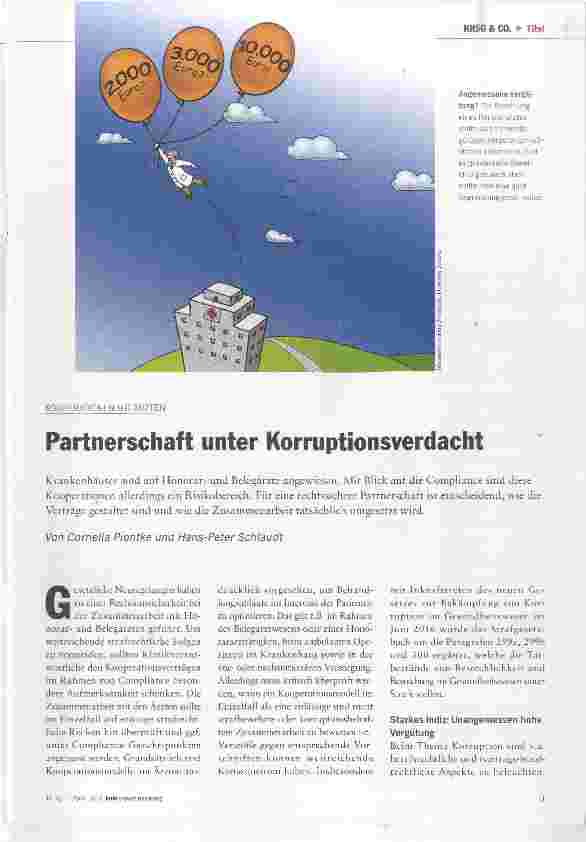 Vorschauseite 1: Partnerschaft unter Korruptionsverdacht