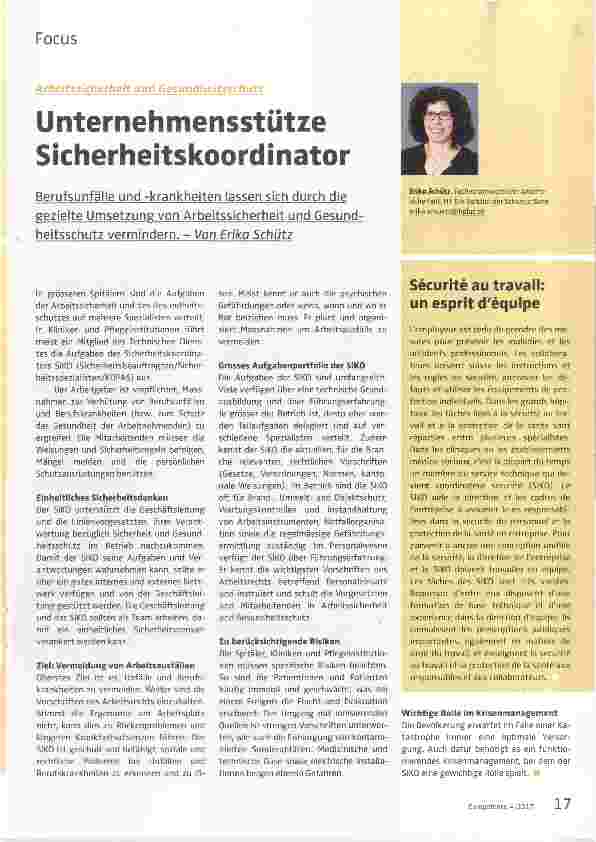 Vorschauseite 1: Unternehmensstütze Sicherheitskoordinator