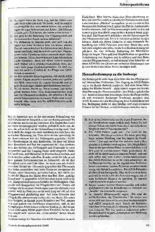 Vorschauseite 2: Seelsorge auf einer AIDS-Station
