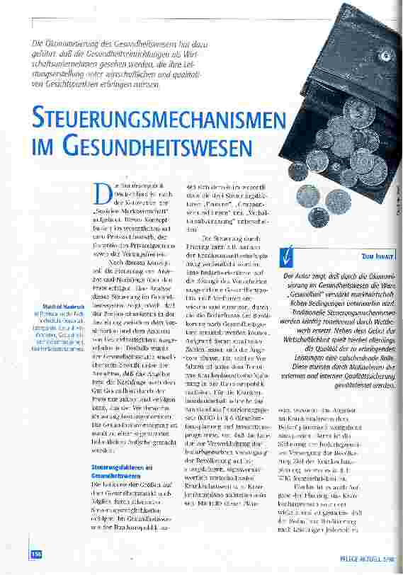 Vorschauseite 1: Steuerungsmechanismen im Gesundheitswesen