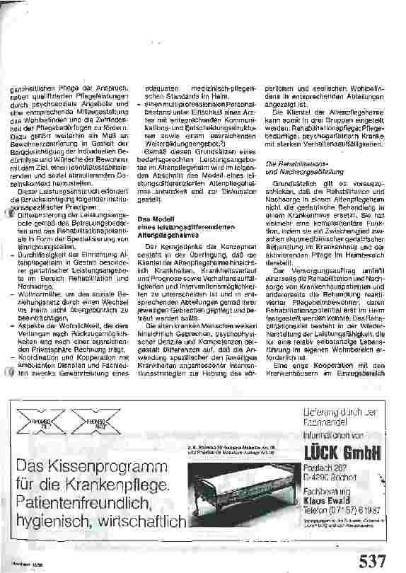 Vorschauseite 2: Modell eines leistungsdifferenzierten Altenpflegeheimes