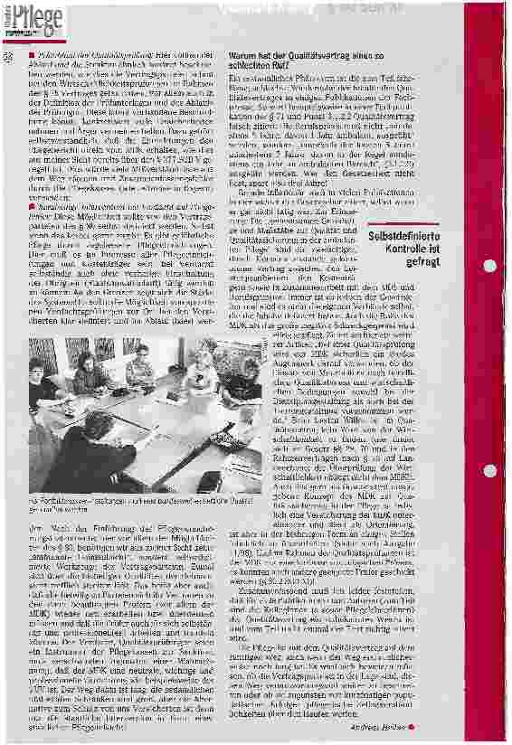 Vorschauseite 2: Qualität als Baustein der Pflegeversicherung Akzeptanzprobleme und Potentiale des Qualitätsvertrages