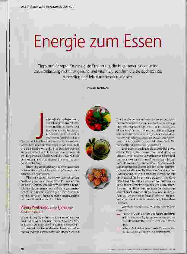 Vorschauseite 1: Energie zum Essen