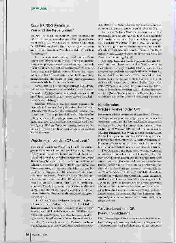 Vorschauseite 3: Neue KRINKO-Richtlinie: Neuerungen liegen im Detail