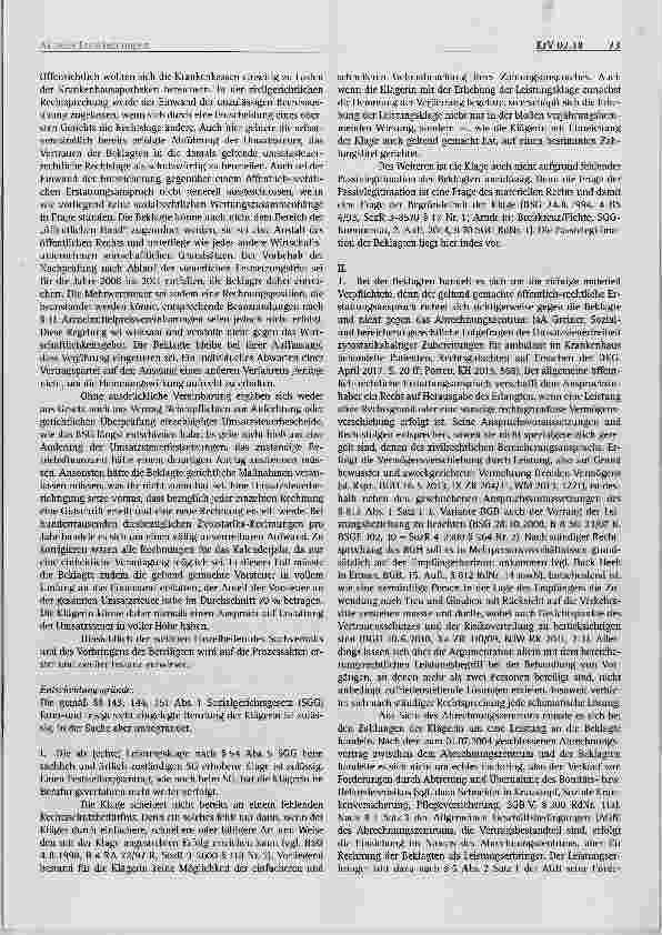 Vorschauseite 4: Anspruch auf Erstattung von Umsatzsteuer Pflicht des Krankenhausträgers zur Korrektur der Umsatzsteuerfestsetzung § 129a SGB V, §§ 398ff, 812 BGB, § 164 AO