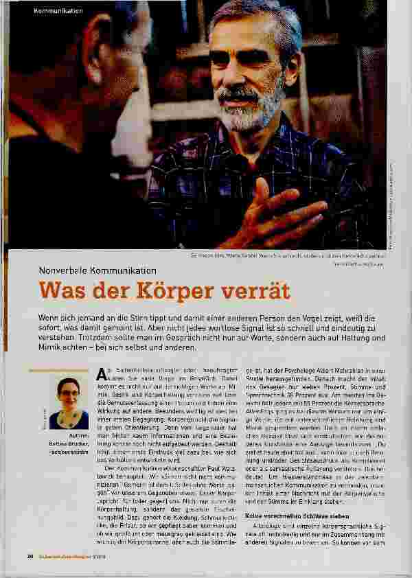 Vorschauseite 1: Was der Körper verrät