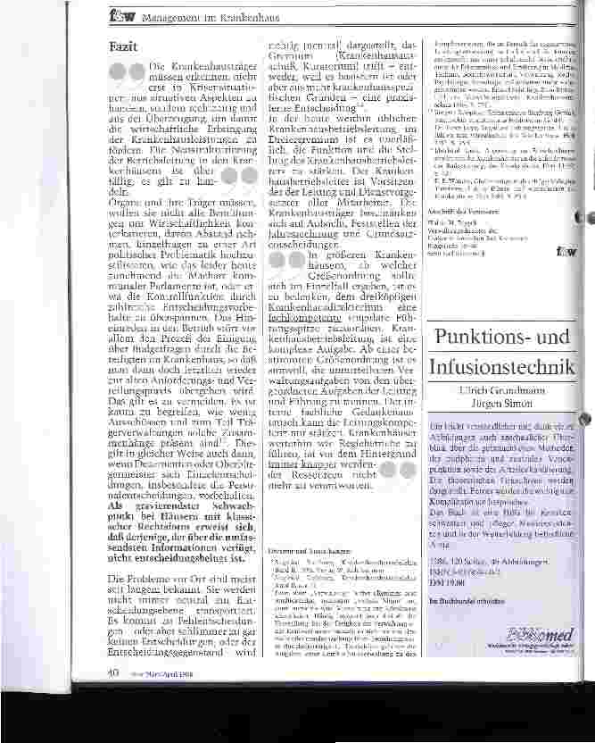 Vorschauseite 5: Modernes Krankenhausmanagement Betriebsleitung-Budgetierung-Controlling