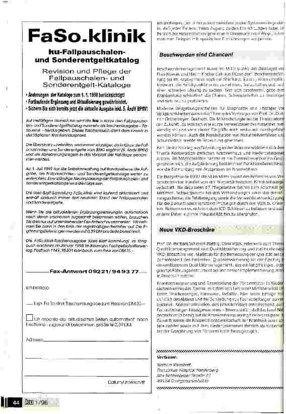 Vorschauseite 2: Beschwerdemanagement, Ethik und Krankenhausplanung standen im Mittelpunkt (44. Fortbildungslehrgang der Landesgruppe Niedersachsen)