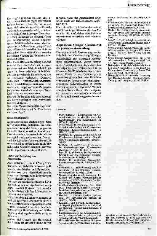 Vorschauseite 3: Zum Umgang mit Arzneimitteln im Krankenhaus