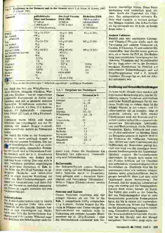 Vorschauseite 3: Ernährung in der Steinzeit - Ernährung heute