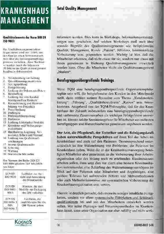 Vorschauseite 3: Personallentwicklung und TQM - ein gespanntes Verhältnis