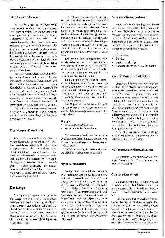 Vorschauseite 2: Taucherkrankheiten
