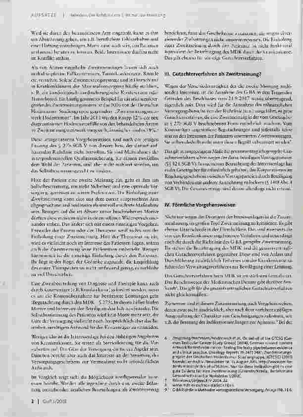 Vorschauseite 2: Die Richtlinie des G-BA zur Zweitmeinung