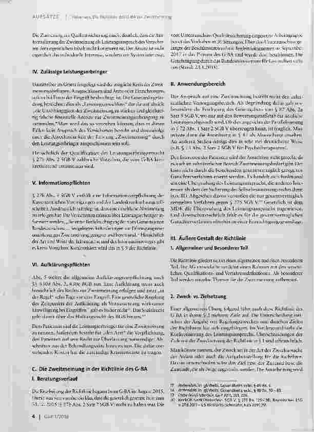 Vorschauseite 4: Die Richtlinie des G-BA zur Zweitmeinung