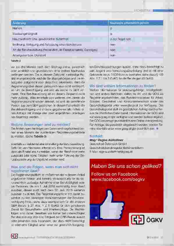 Vorschauseite 4: Das Gesundheitsberuferegister: Eine Übersicht