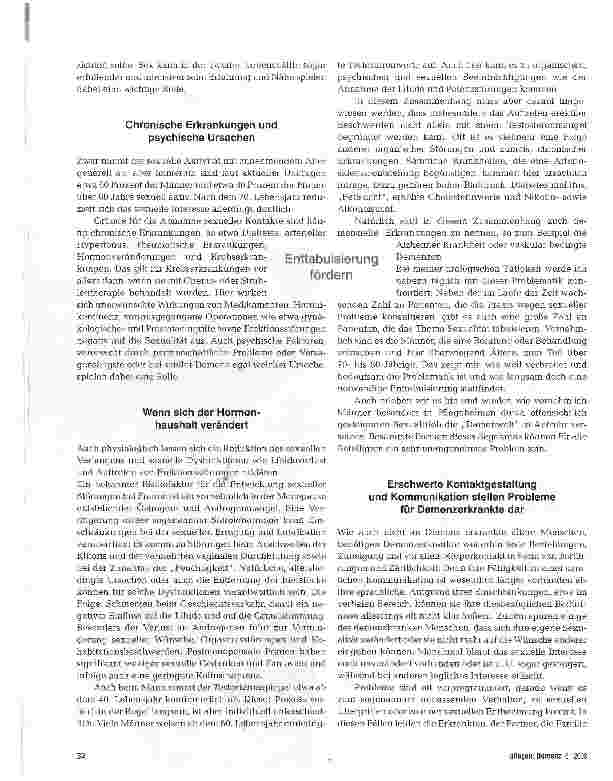 Vorschauseite 2: Demenz - kein Hinderungsgrund für Sexualität