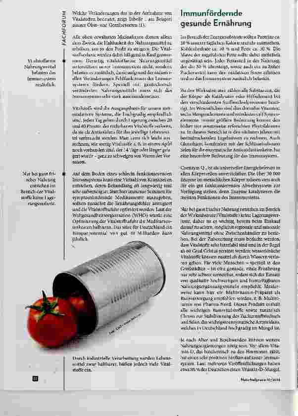 Vorschauseite 3: Der Einfluss unserer Ernährung auf das Immunsystem