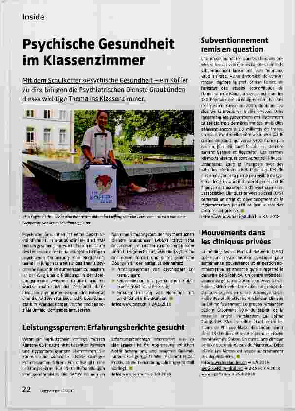 Vorschauseite 1: Psychische Gesundheit im Klassenzimmer