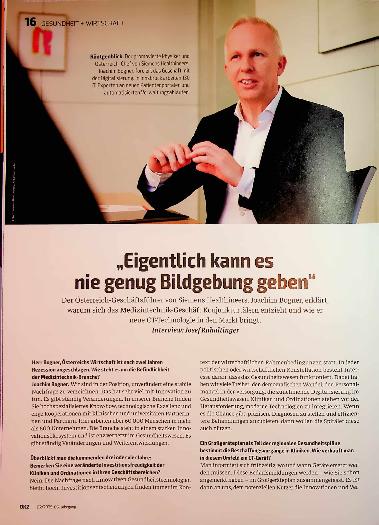 Vorschauseite 1: „Eigentlich kann es nie genug Bildgebung geben“