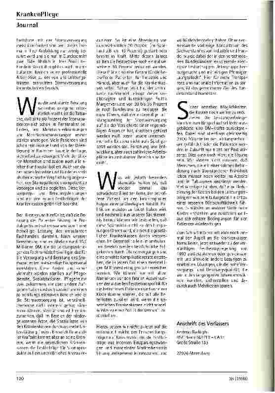 Vorschauseite 2: Betreuung der Stomapatienten